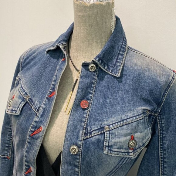 Ecko Denim Jean Jacket Fitted Size xSmall - Picture 5 of 13